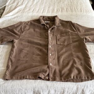 Large American Eagle Neutral Brown Textured shirt